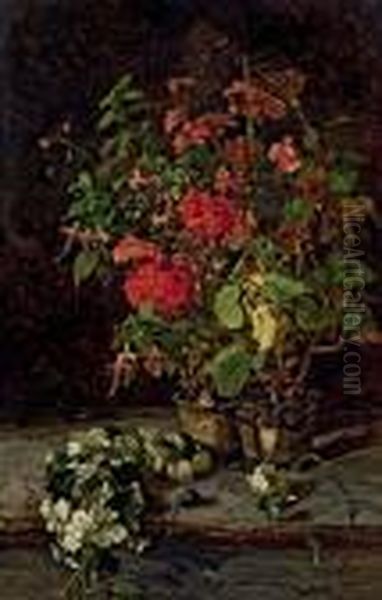 Groses Stillleben Mit Gartenblumen - view 1