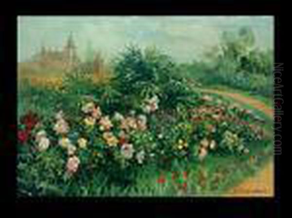 Blumen Und Palmen Vor Schloss Altenburg, Niederosterreich - view 1