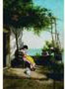 Jeune Femme A Sa Couture Face A La Mer Jeune Femme A Sa Couture Face A La Mer