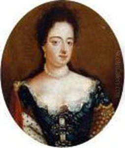 Portraits Of William And Mary by William Wissing or Wissmig