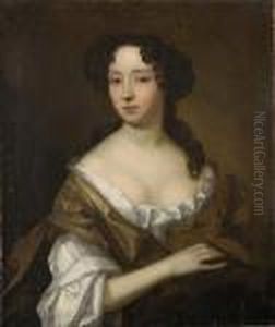 Portrait Of A Lady, Half Length, Wearing Ochre Dress Portrait Of A Lady, Half Length, Wearing Ochre Dress
