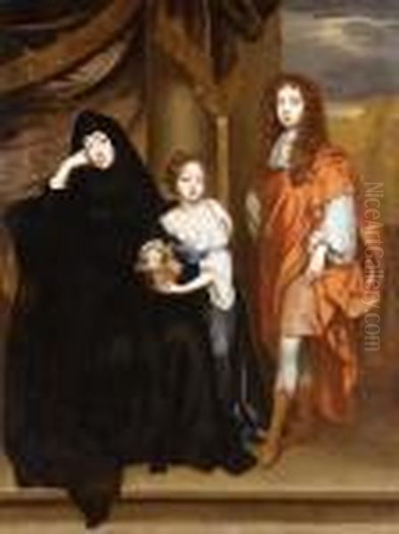 Elizabeth Countess Of Essex With Algernon And Anne - view 1