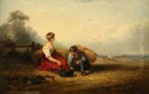 Ahead Of The Hay Cart - Landscape With Figures