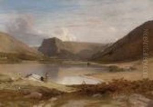 Crummock Water, Buttermere And Honister Crag, Cumberland by William Frederick Witherington