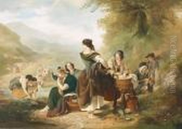 Wascherinnen In Den Highlands. - view 1