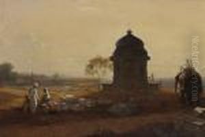 View Of Part Of The British 
Residency And Gardens At Bombay, With A Pagoda Erected In Memory Of A 
Suttee, Who, Near That Spot Devoted Herself On The Funeral Pile Of Her 
Husband. From A Sketch On The Spot.