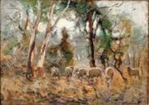 Sheep Grazing by Walter Withers