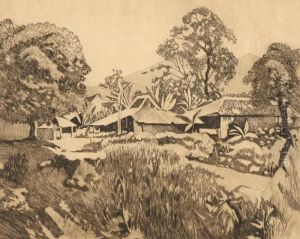 Kamponghuizen Salak En Gedeh Te Buitenzorg by Willem Witsen