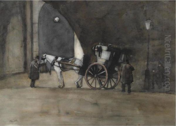 A Carriage At Waterloo Bridge, London - view 1