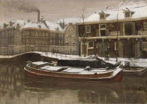 View Of The Kleine Gracht, Utrecht by Willem Witsen