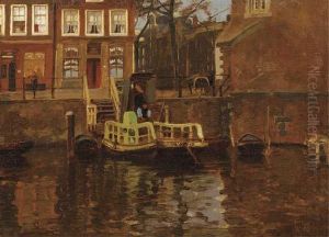 Kabelpont Bij De Montelbaanstoren by Willem Witsen
