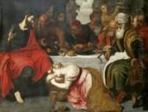 Le Repas Chez Simon by Artus Wollfort