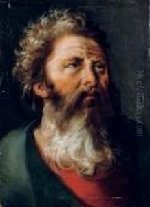 A 'tronie' Of A Bearded Man In A Red And Blue Costume