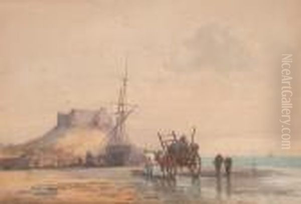 Lowtide At Gorey Castle, Jersey - view 1