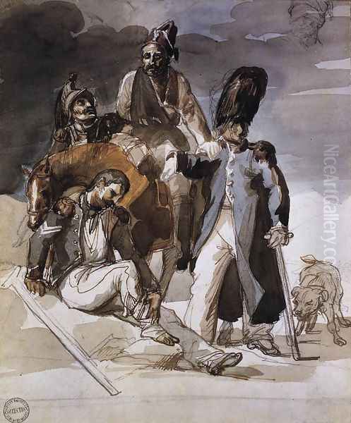 Wounded Soldiers Retrating from Russia c. 1814 - view 1