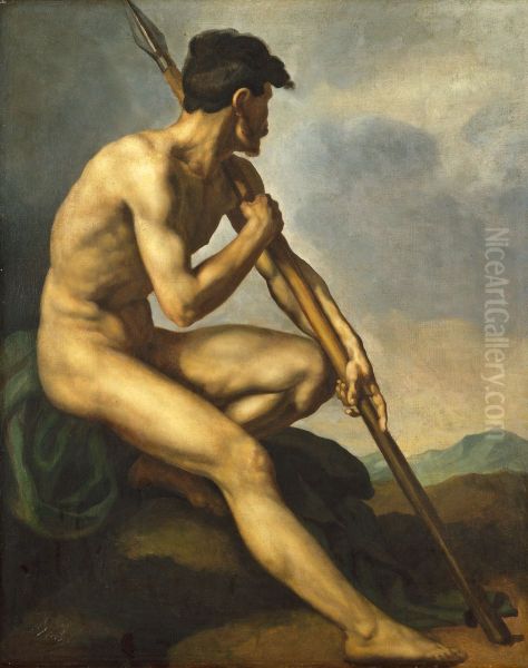 Nude Warrior with a Spear - view 1