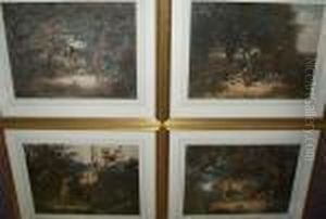 Shooting, Plates I To Iv, Aquatint By R. Reeves, On Wove, Without Margins