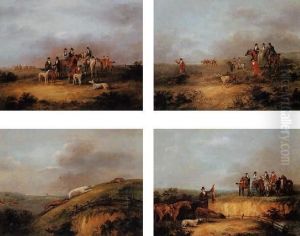 In The Slips; Going Out; The Finding; And The Kill: A Set Of Four
 Coursing Scenes by Dean Wolstenholme, Snr.