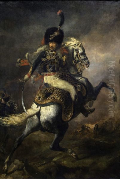 An Officer of the Chasseurs Commanding a Charge 1812 - view 1