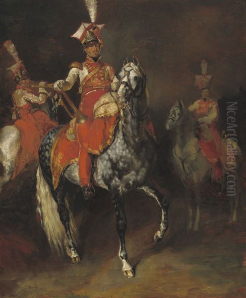 Mounted Trumpeters of Napoleon's Imperial Guard - view 1