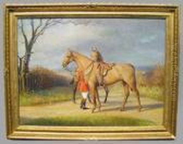 Horses With Rider On A Country Lane - view 1
