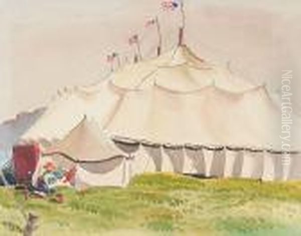 Tent And Wagons, 1927; Dressing Tent, 1926 (a Pair) - view 1