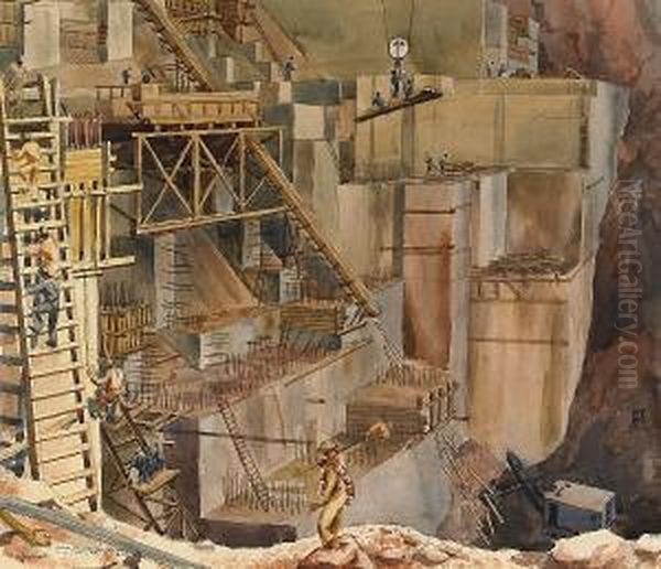 Power House Abutments, Boulder Dam - view 1