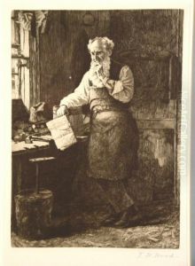 Self Portrait Ininterior by Thomas Waterman Wood