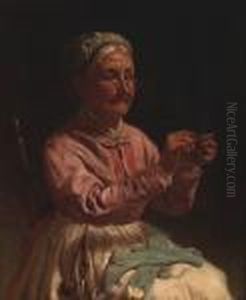 C. 1860; Oil/canvas, 12 by Thomas Waterman Wood
