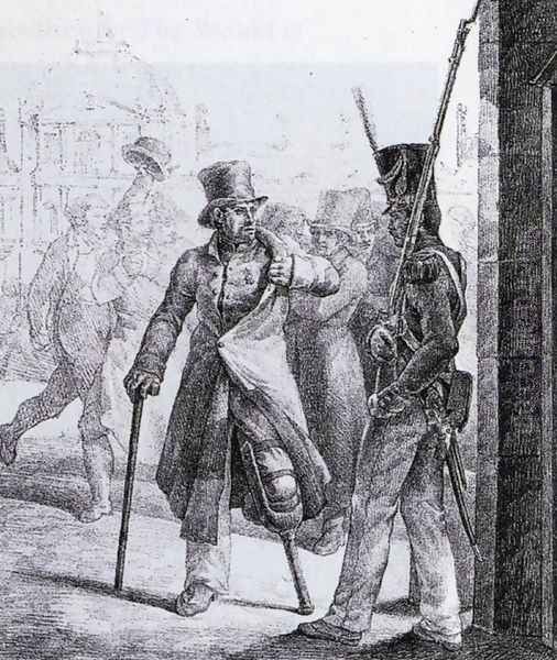 Swiss Guard and Wounded Veteran 1819 - view 1