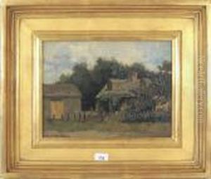 Cottage Scene by Charles Herbert Woodbury