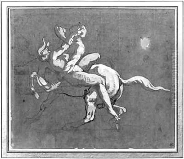 Centaur kidnapping a nymph - view 1