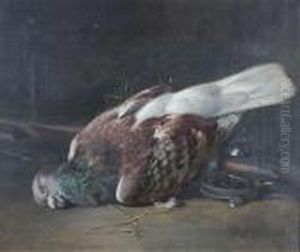 Still Life Of Pigeon And Shotgun by William Arnold Woodhouse