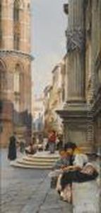 The Church Of The Frari And School Of San Rocco, Venice by Henry Woods