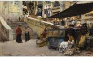 At The Foot Of The Rialto, Venice by Henry Woods