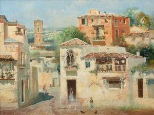 View Of A Medieval Italian Town