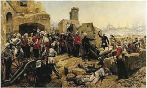 The Relief Of Lucknow By General Sir Henry Havelock by Richard Caton Woodville