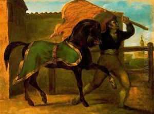 The horses race