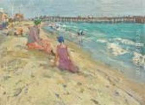 At The Beach by Mabel May Woodward