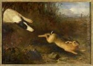 Greyhound In Pursuit Of A Hare by Thomas Woodward