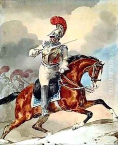 Carabinier officer giving the order to charge