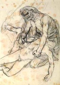 A Father Holding the Body of his Son by Theodore Gericault
