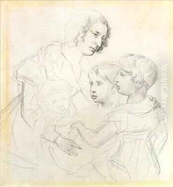 A Mother and her children - view 1