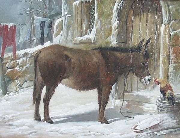 Donkey And Cockerel - view 1