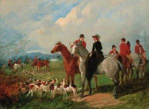 The Meet; Out Of Covert; Taking A Fence; And On The Scent by Henry Charles Woollett