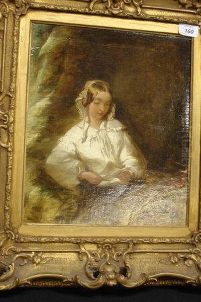 Girl Reading A Letter - view 1