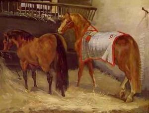 Horses in the Stables by Theodore Gericault
