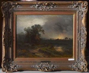 Landschaft Mit Brennender Stadt.