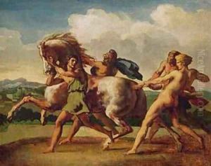Slaves stopping a horse by Theodore Gericault