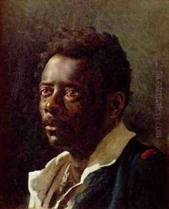 Bust portrait of a Negro by Theodore Gericault